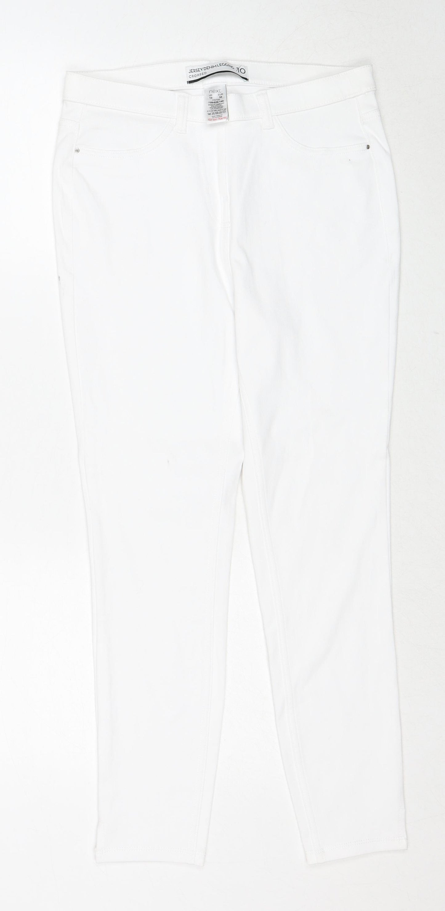 NEXT Womens White Cotton Jegging Jeans Size 10 Regular