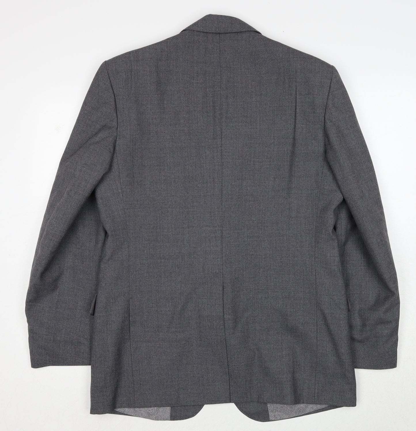 Centaur Mens Grey Polyester Jacket Suit Jacket Size 40 Regular