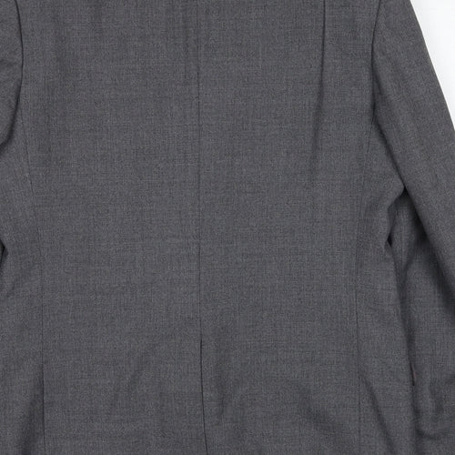 Centaur Mens Grey Polyester Jacket Suit Jacket Size 40 Regular