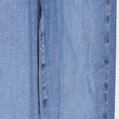 Monsoon Womens Blue Cotton Skinny Jeans Size 12 Regular Zip