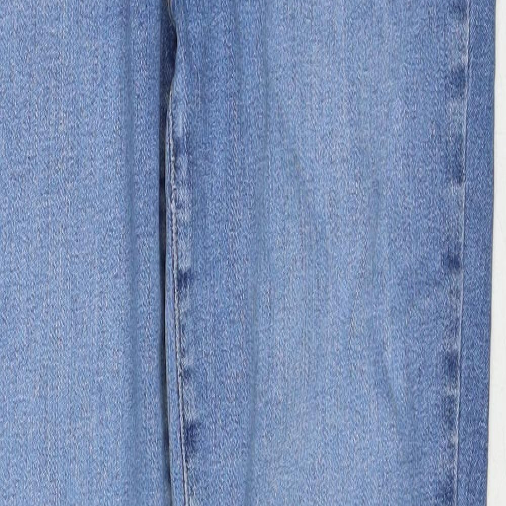 Monsoon Womens Blue Cotton Skinny Jeans Size 12 Regular Zip