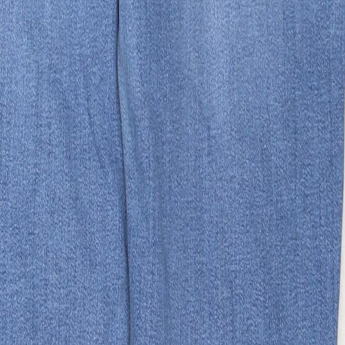 Monsoon Womens Blue Cotton Skinny Jeans Size 12 Regular Zip
