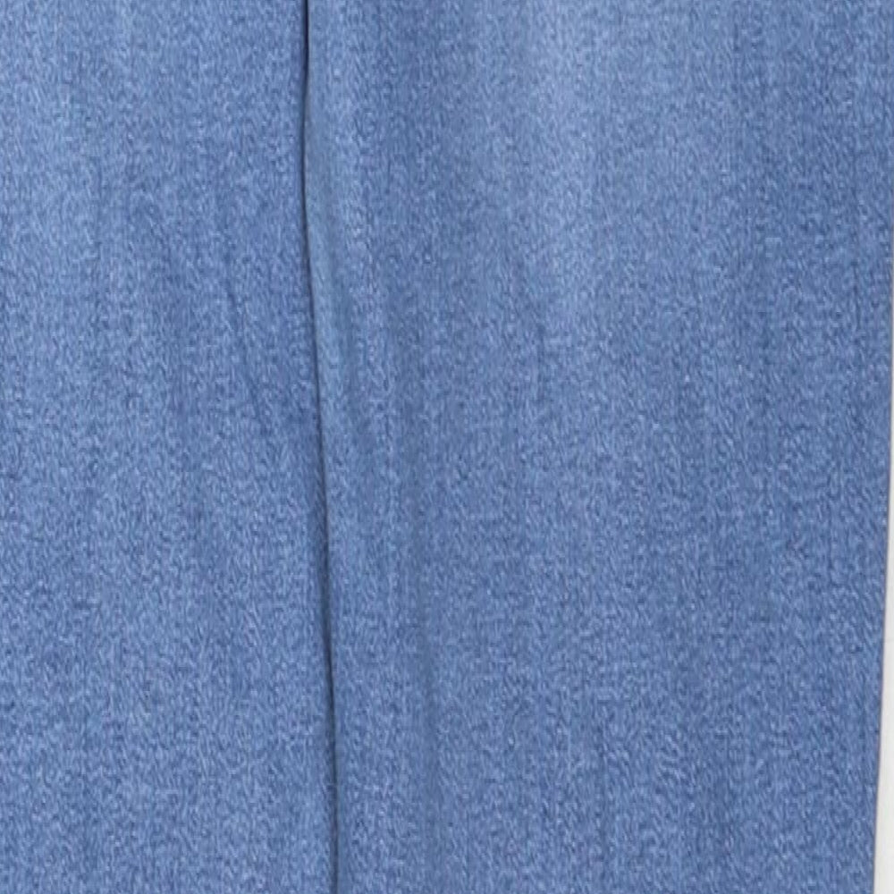 Monsoon Womens Blue Cotton Skinny Jeans Size 12 Regular Zip
