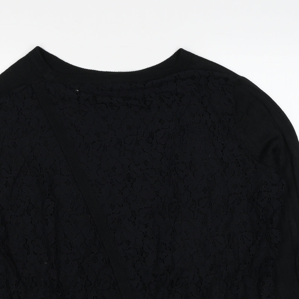 Anthology Womens Black Round Neck Acrylic Pullover Jumper Size 20 - Size 20-22