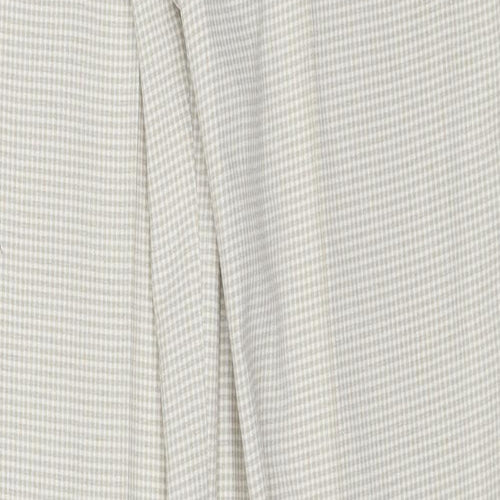 Marks and Spencer Womens Beige Check Viscose Trousers Size 12 Regular