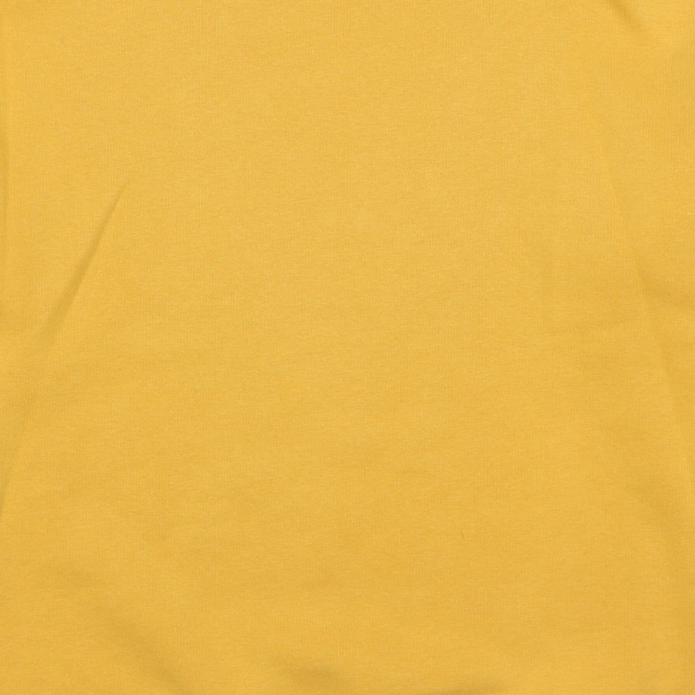 New Look Womens Orange Cotton Pullover Sweatshirt Size 6 Pullover