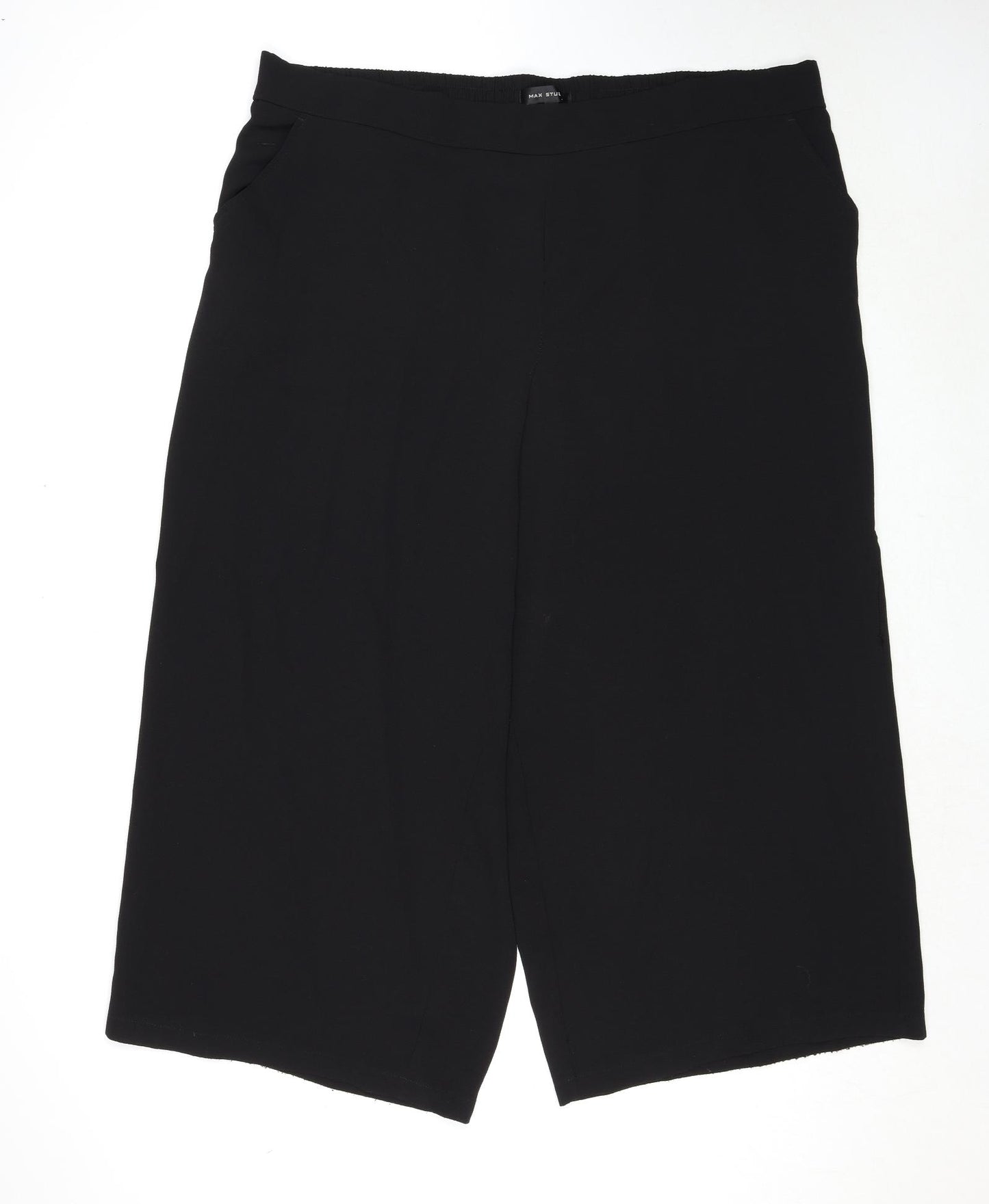 Max Studio Womens Black Polyester Trousers Size 22 Regular