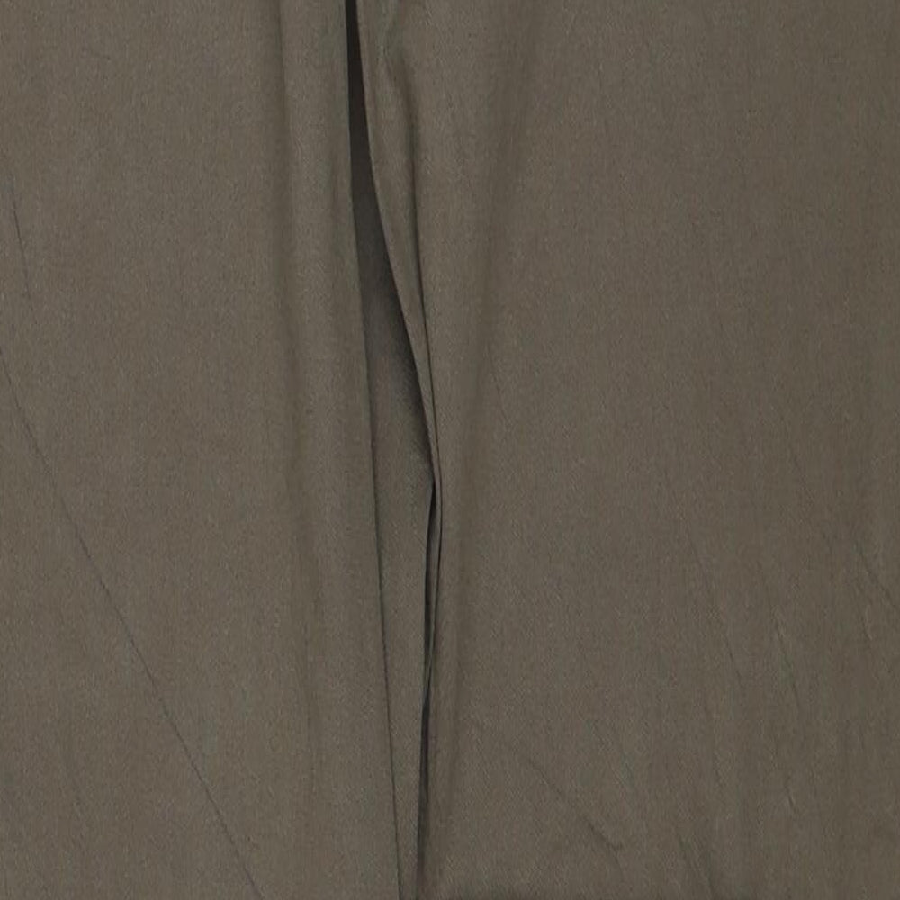 Gang Womens Brown Cotton Trousers Size 29 Regular Zip