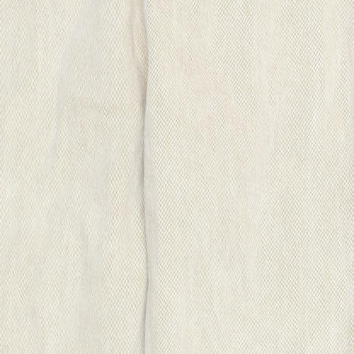 Missguided Womens Beige Cotton Tapered Jeans Size 6 Regular Zip