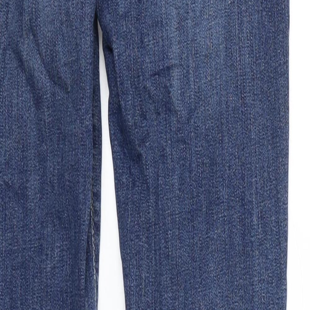 River Island Womens Blue Cotton Skinny Jeans Size 10 Regular Zip