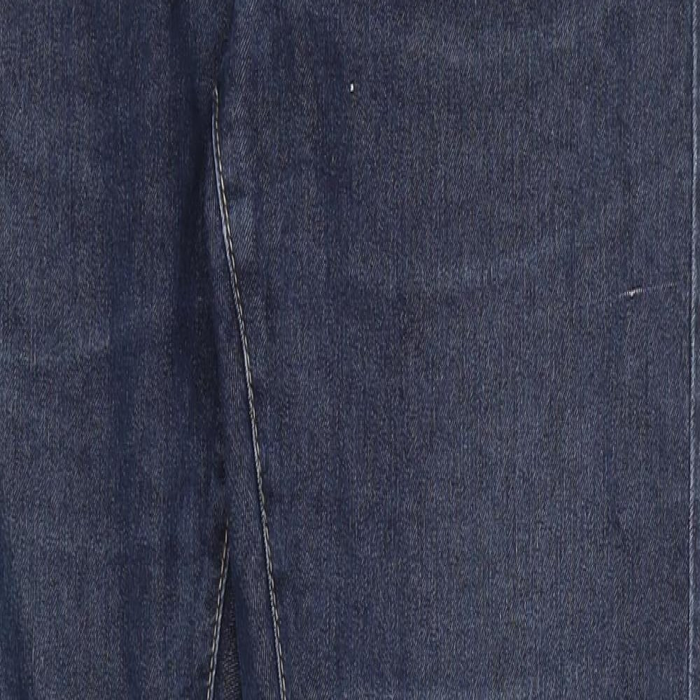 Dorothy Perkins Womens Blue Cotton Skinny Jeans Size 14 Regular Zip