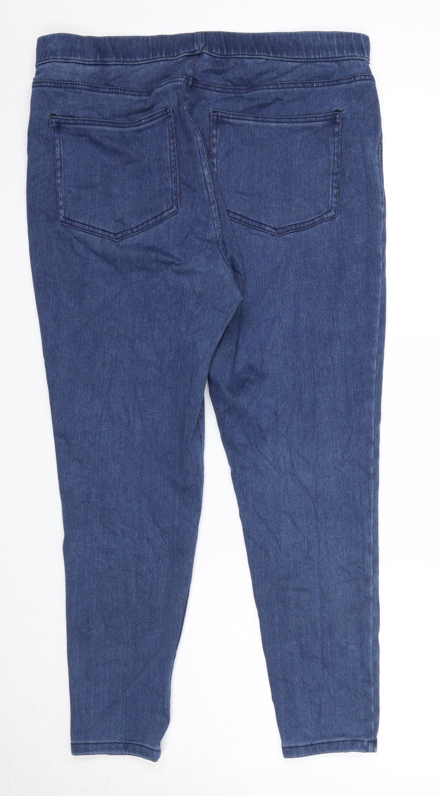 Marks and Spencer Womens Blue Cotton Jegging Jeans Size 16 Regular
