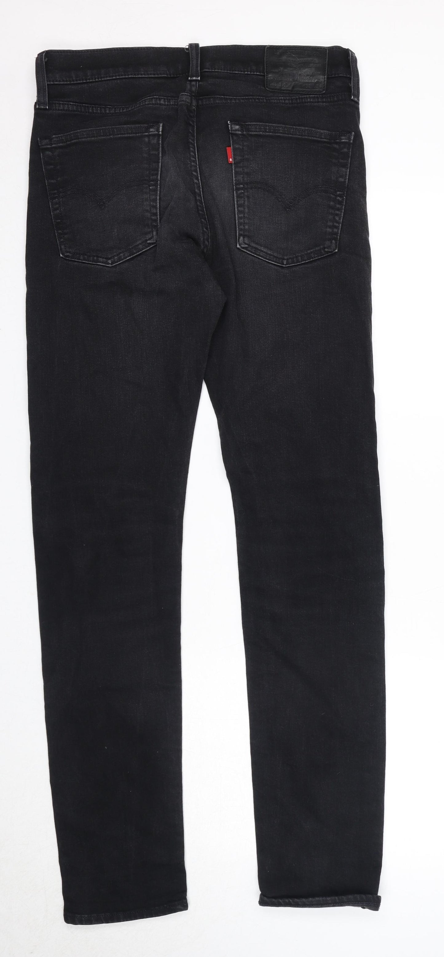 Levi's Mens Black Cotton Straight Jeans Size 32 in L34 in Regular Zip