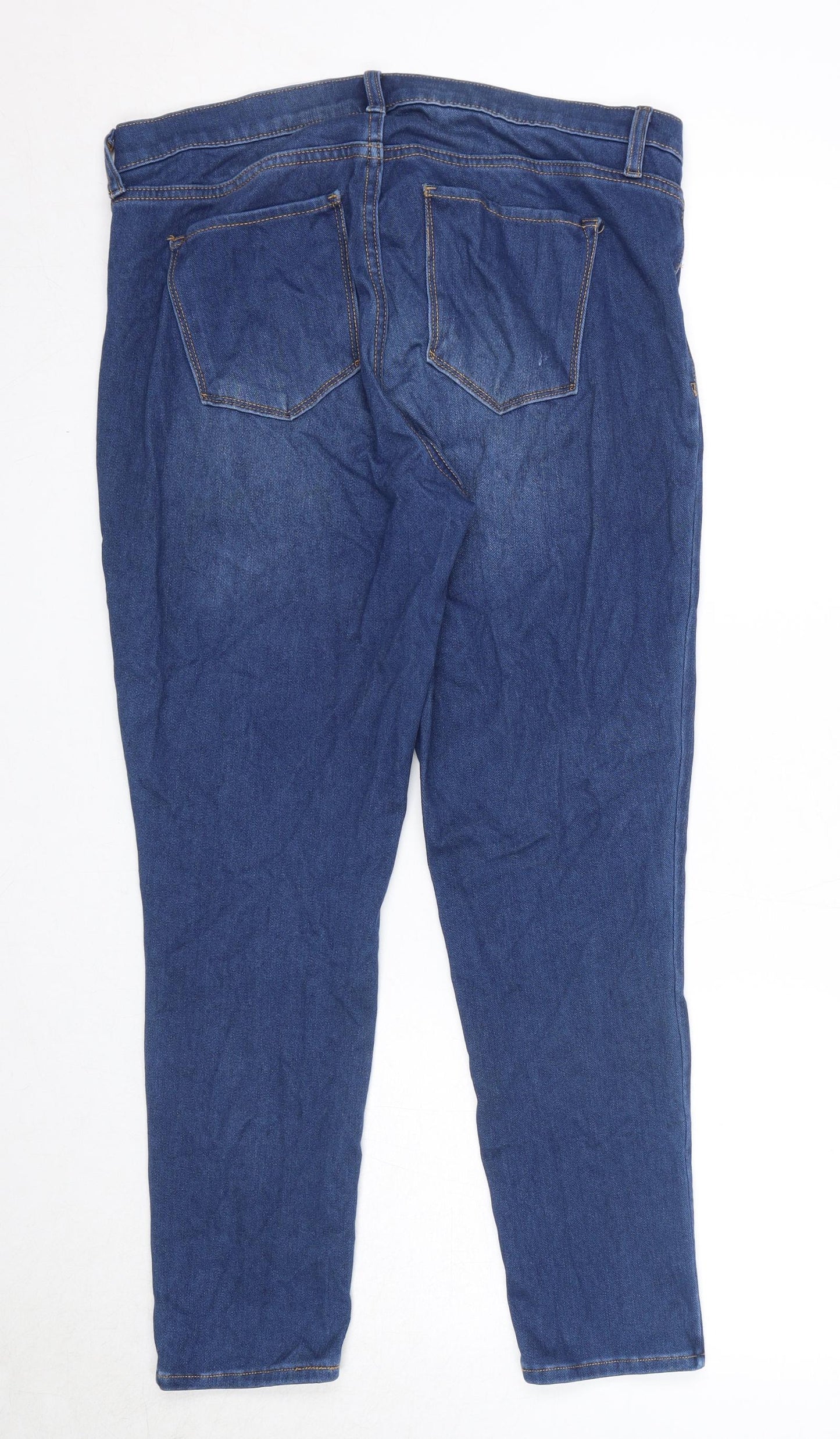 Gap Womens Blue Cotton Skinny Jeans Size 32 in Regular Zip