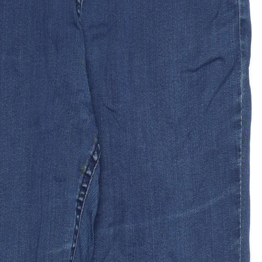 Simply Be Womens Blue Cotton Skinny Jeans Size 14 Regular Zip
