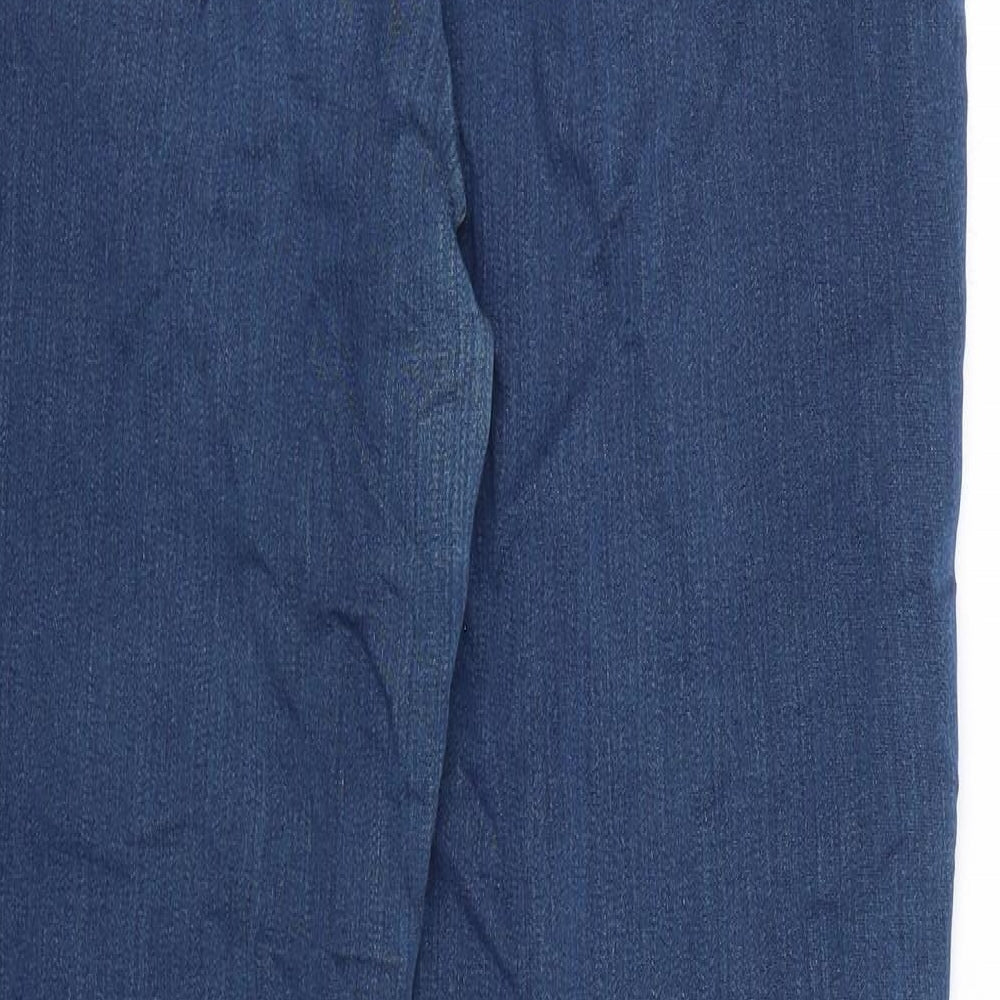 Simply Be Womens Blue Cotton Skinny Jeans Size 14 Regular Zip