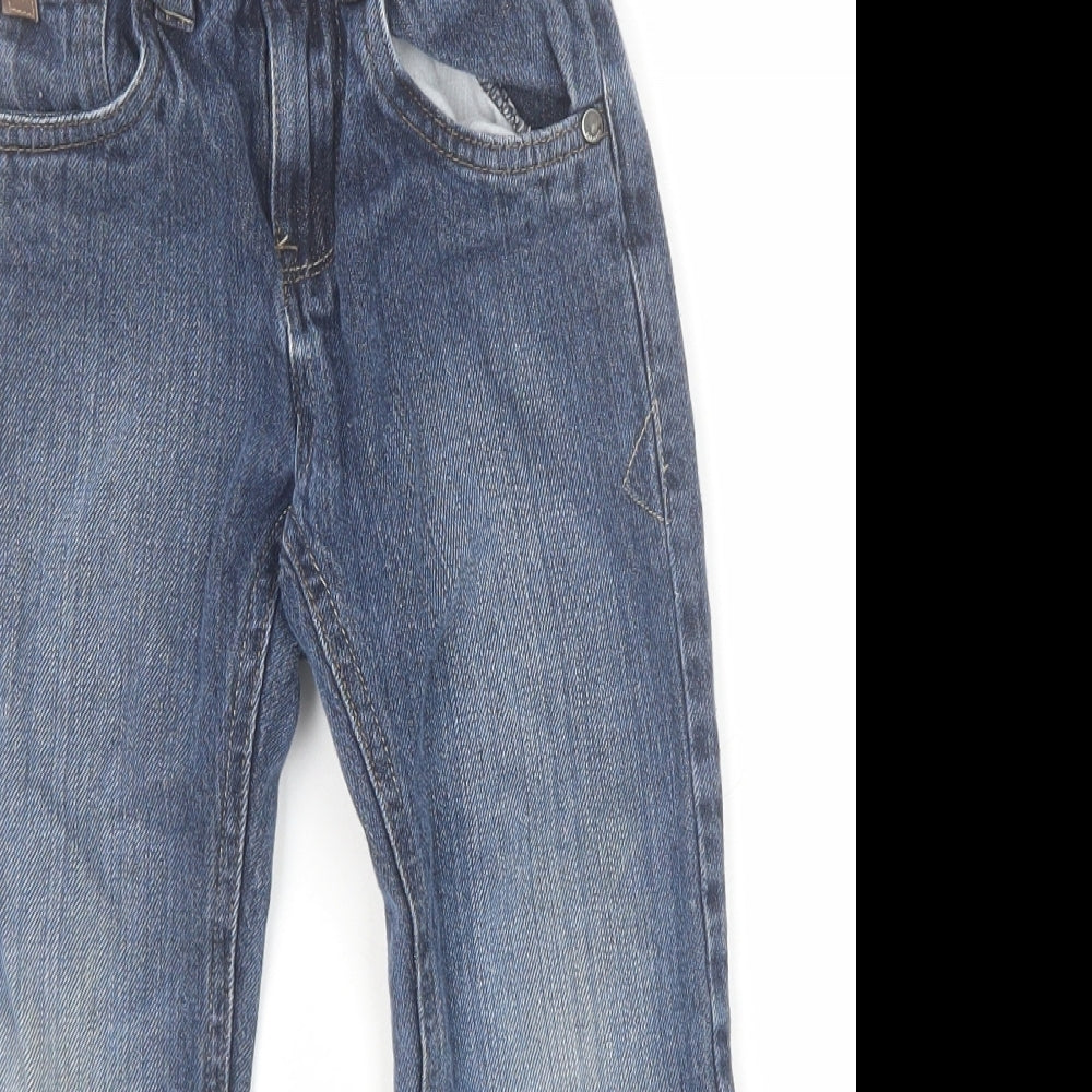 NEXT Boys Blue Cotton Straight Jeans Size 5 Years Regular Zip