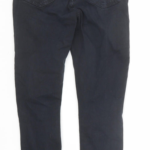 Topshop Womens Black Cotton Skinny Jeans Size 26 in L28 in Regular Zip