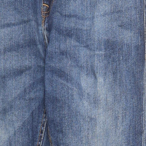NEXT Mens Blue Cotton Straight Jeans Size 34 in Slim Zip