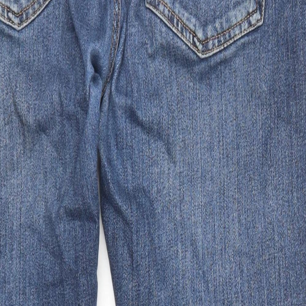 NEXT Mens Blue Cotton Straight Jeans Size 34 in Slim Zip