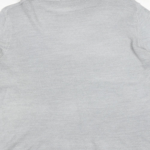 Marks and Spencer Womens Grey Round Neck Acrylic Pullover Jumper Size 16
