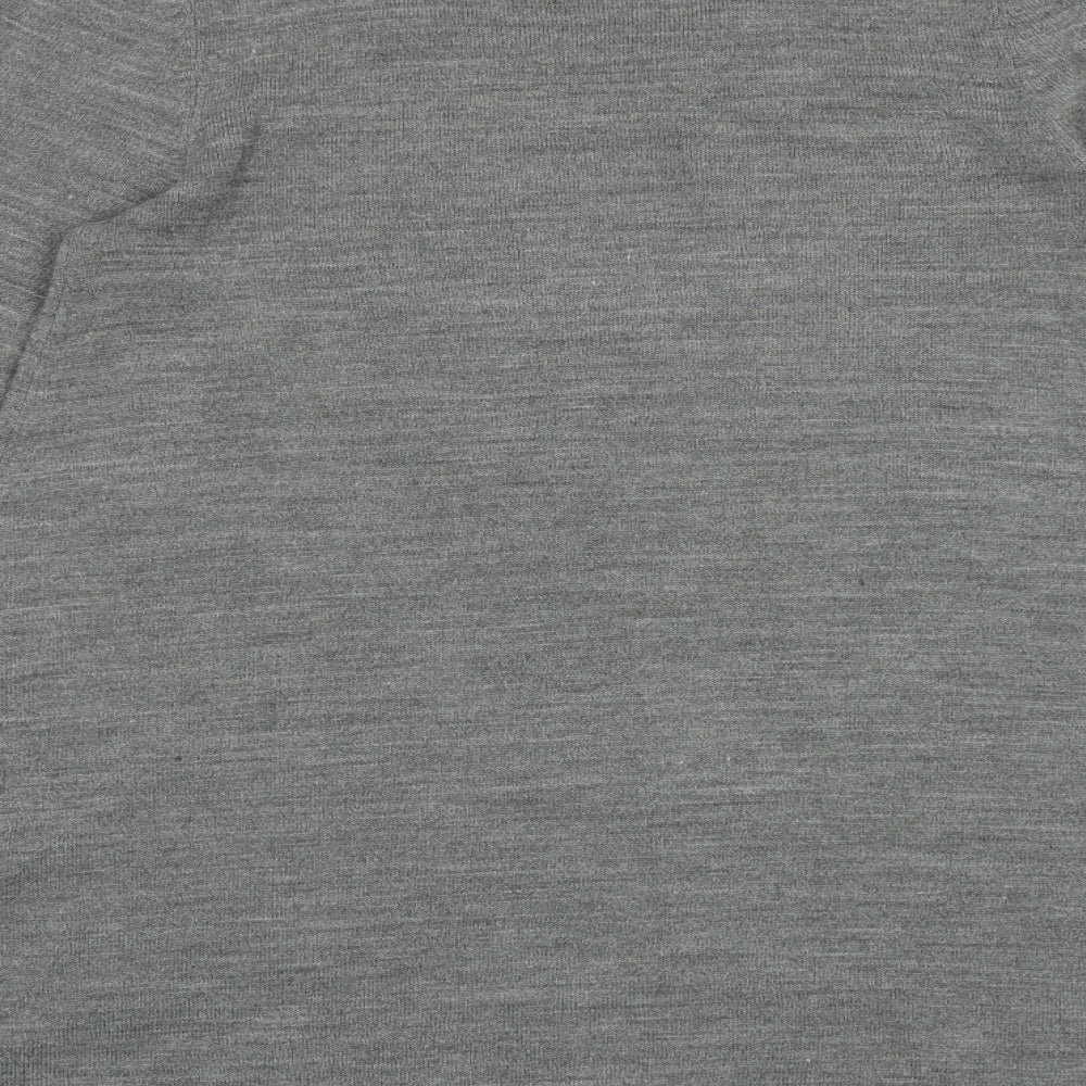 H&M Womens Grey Round Neck Acrylic Pullover Jumper Size XS