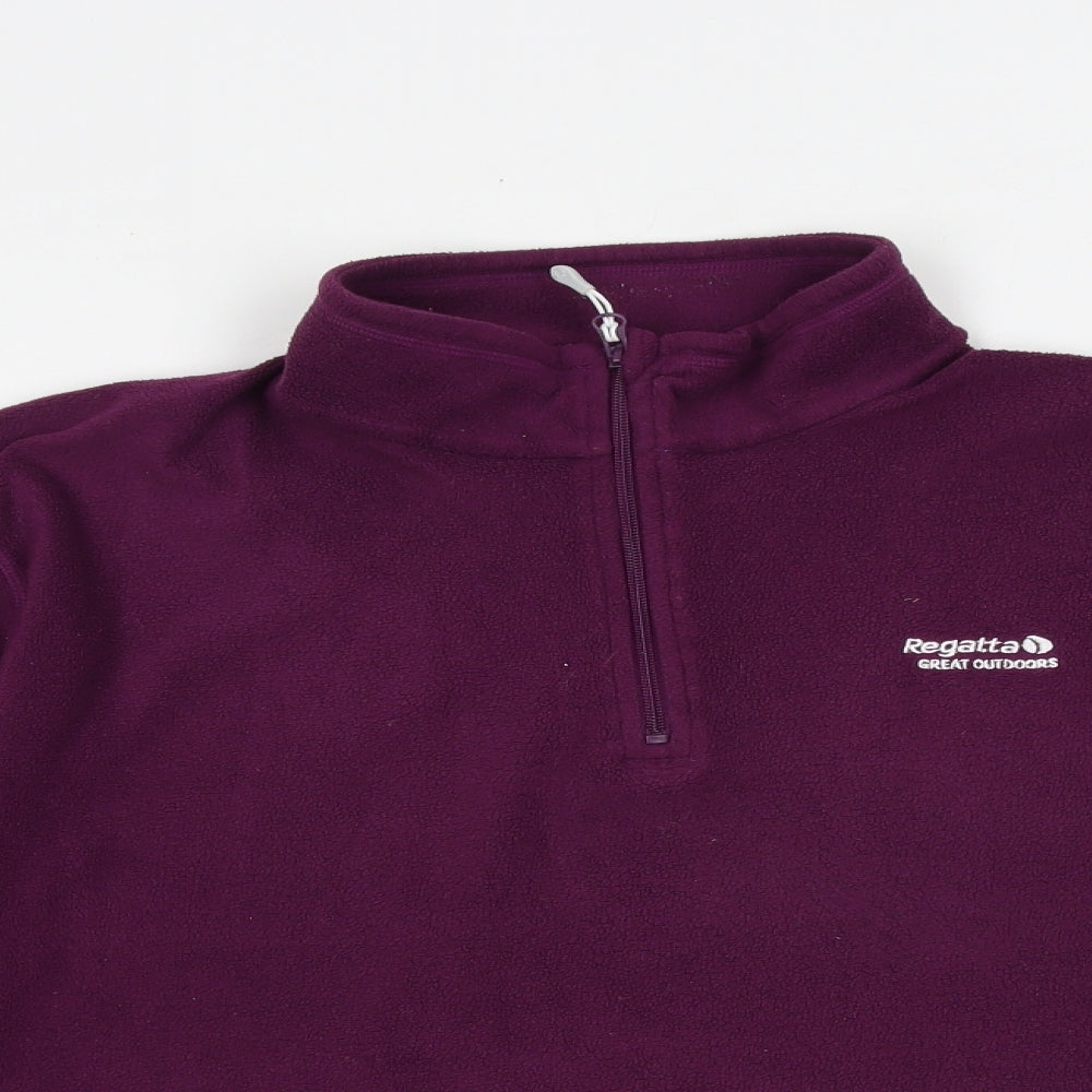 Regatta Womens Purple Polyester Pullover Sweatshirt Size 16 Zip