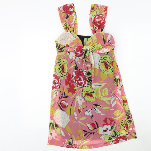 Johnny Martin Womens Multicoloured Floral Polyester Slip Dress Size S Sweetheart Pullover