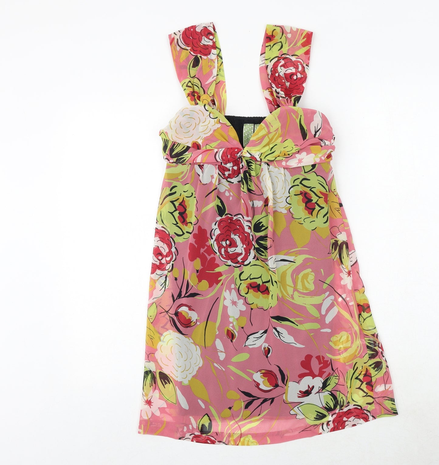 Johnny Martin Womens Multicoloured Floral Polyester Slip Dress Size S Sweetheart Pullover