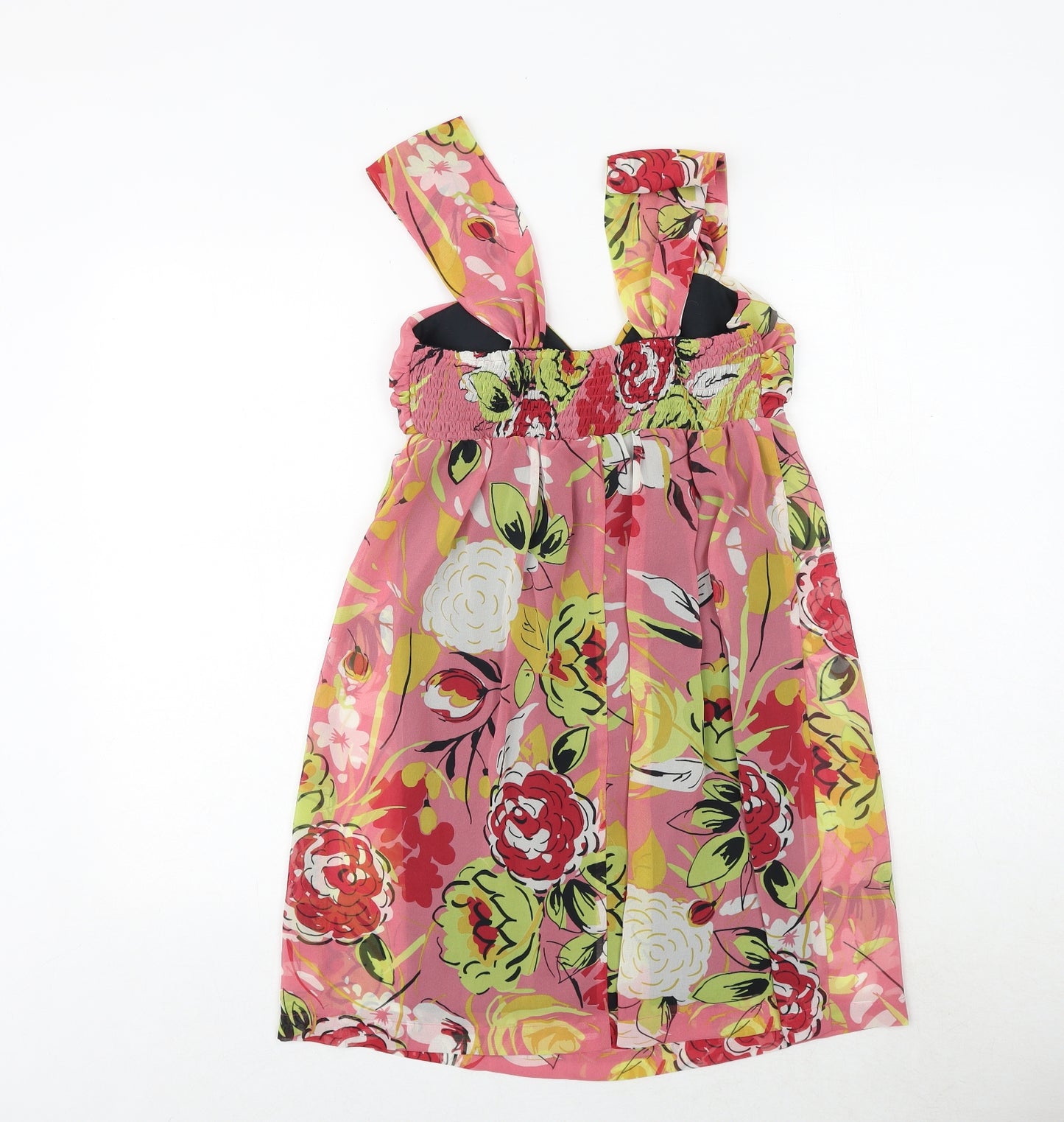 Johnny Martin Womens Multicoloured Floral Polyester Slip Dress Size S Sweetheart Pullover