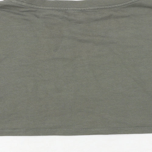 H&M Girls Green 100% Cotton Pullover Sweatshirt Size 11-12 Years Pullover
