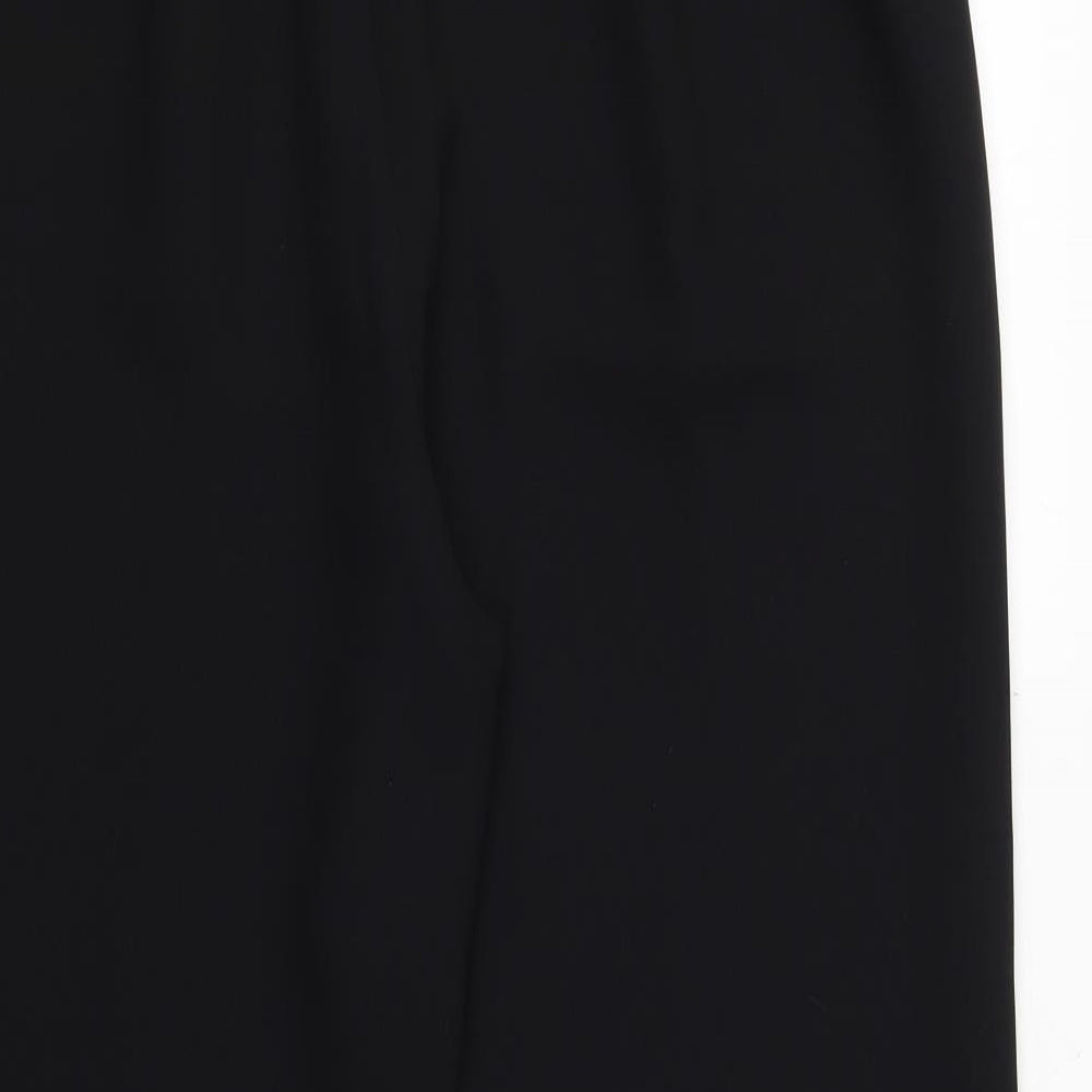 Eastex Womens Black Polyester Trousers Size 18 Regular Zip