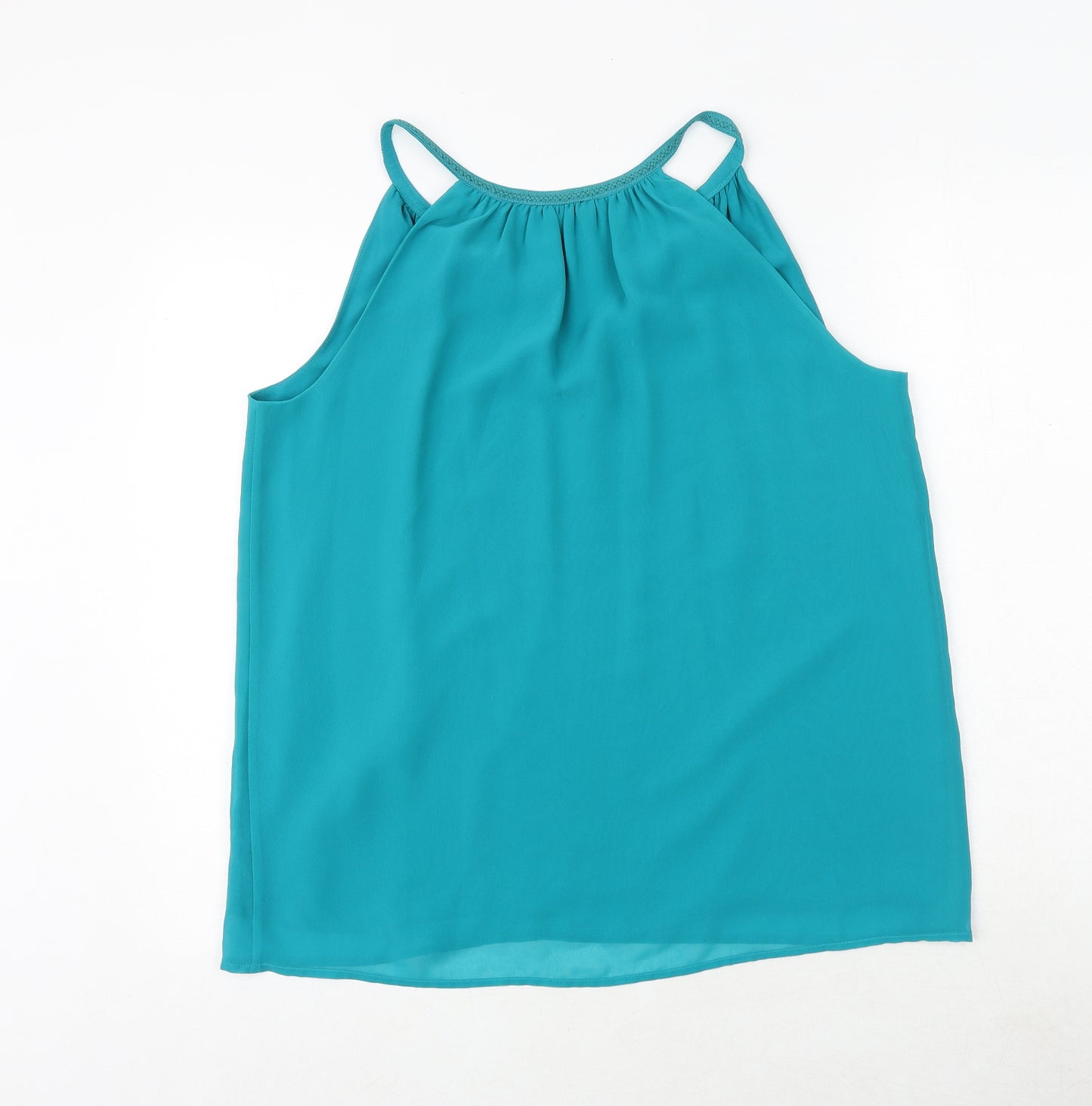 Episode Womens Green Polyester Basic Tank Size M Round Neck