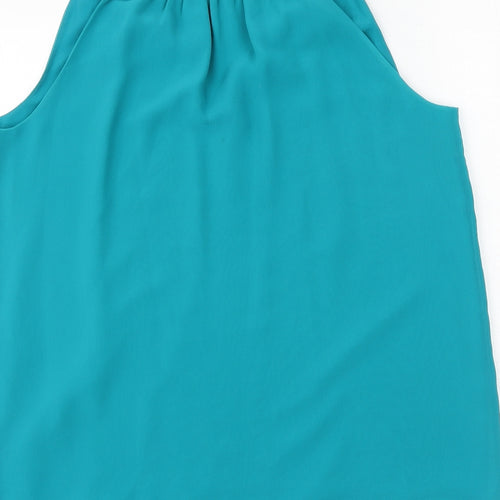 Episode Womens Green Polyester Basic Tank Size M Round Neck