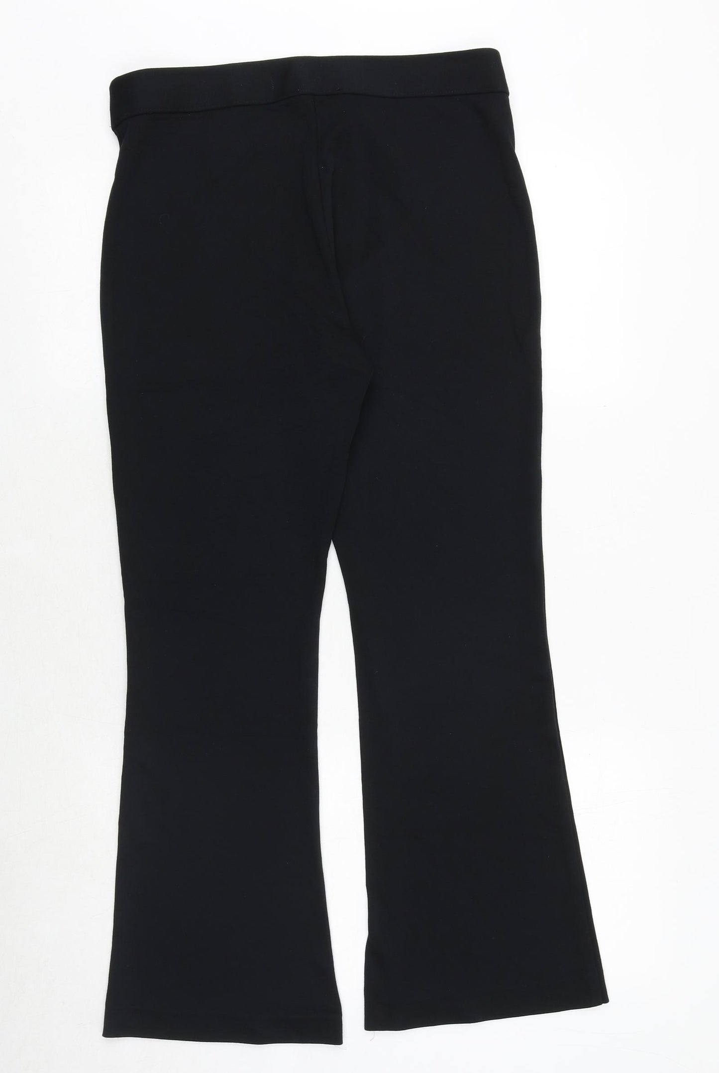 Marks and Spencer Womens Black Viscose Trousers Size 12 Regular