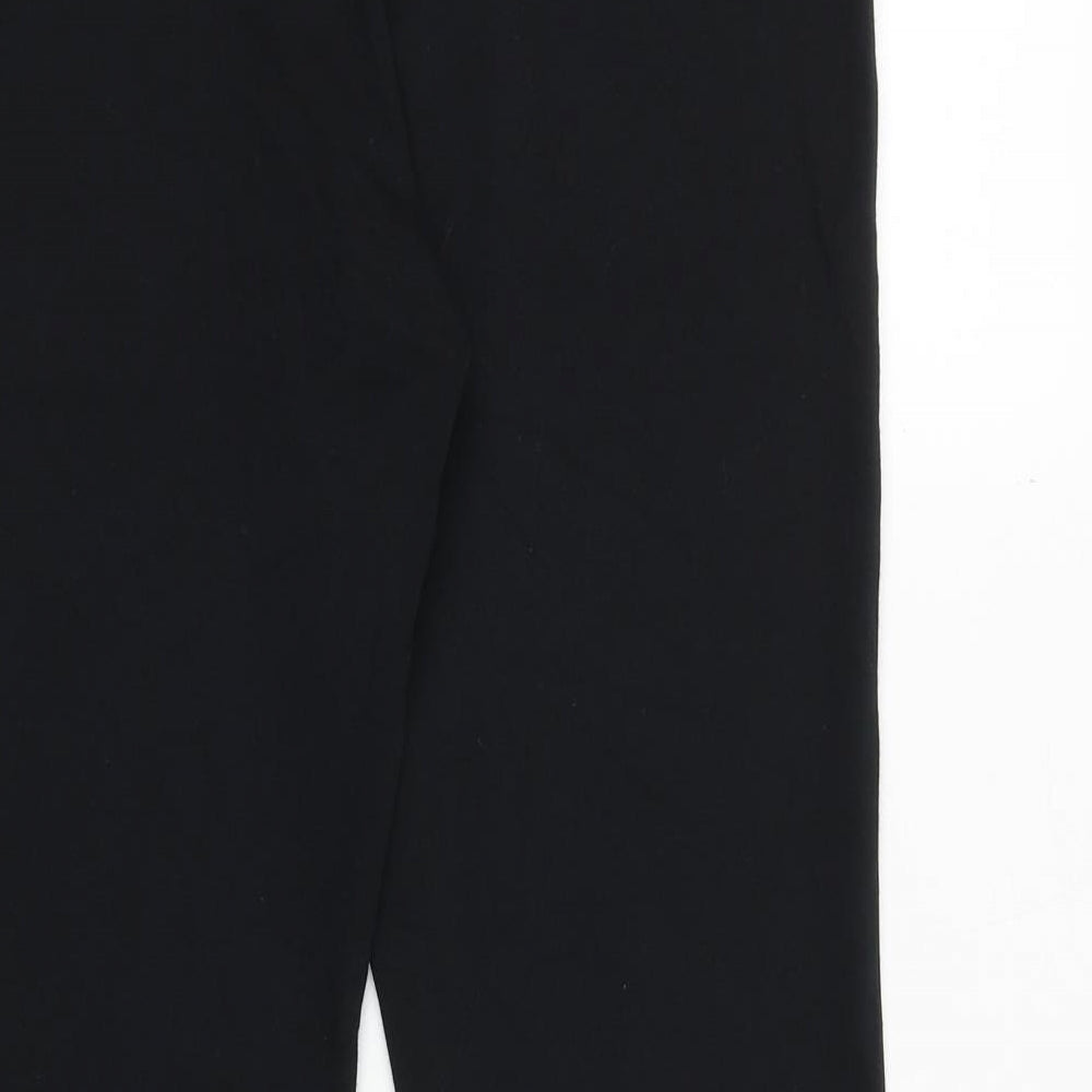 Marks and Spencer Womens Black Viscose Trousers Size 12 Regular