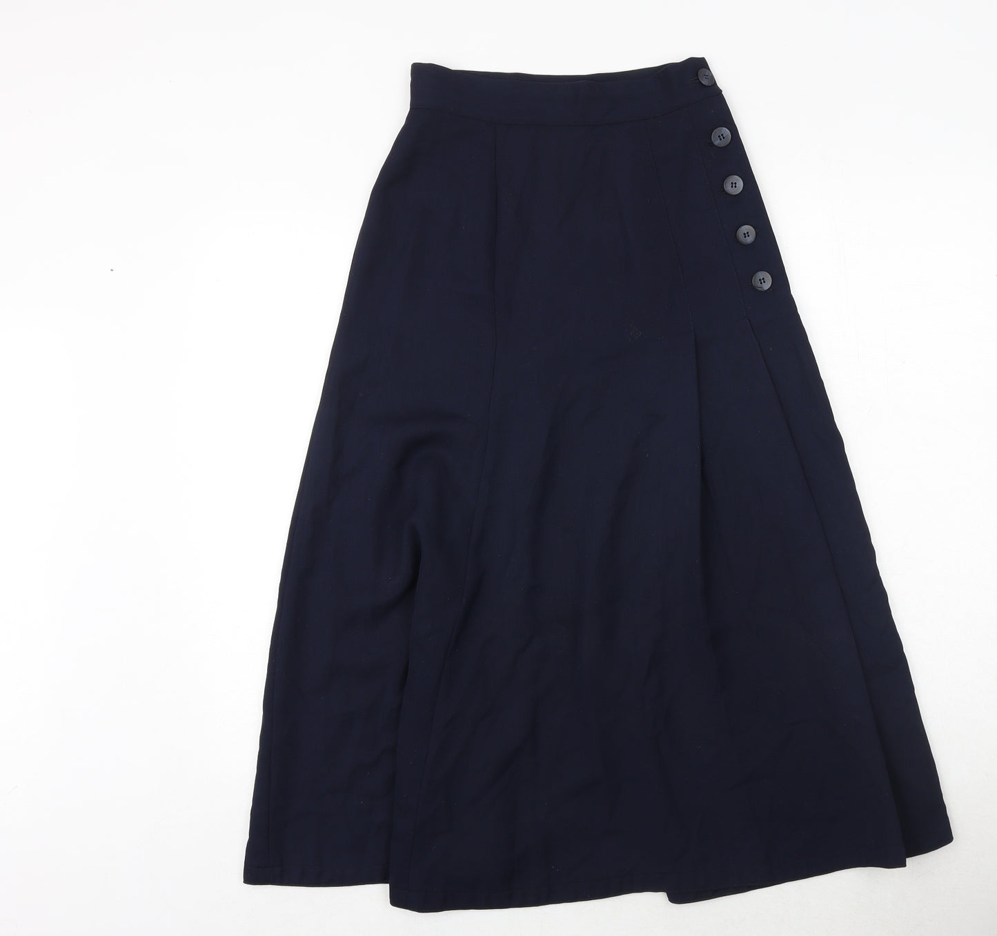 Hobbs Womens Blue Polyester Swing Skirt Size 8 Button