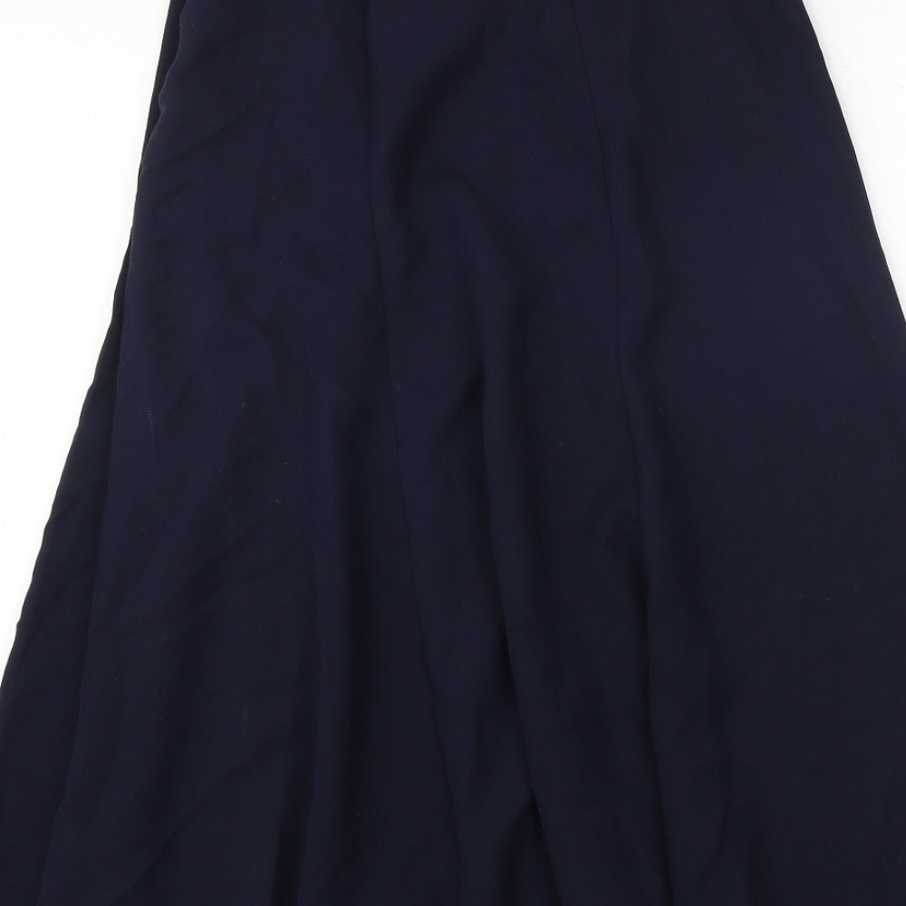 Hobbs Womens Blue Polyester Swing Skirt Size 8 Button