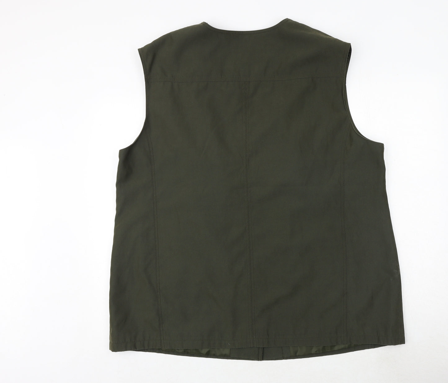 Gelco Womens Green Gilet Jacket Size 26 Button