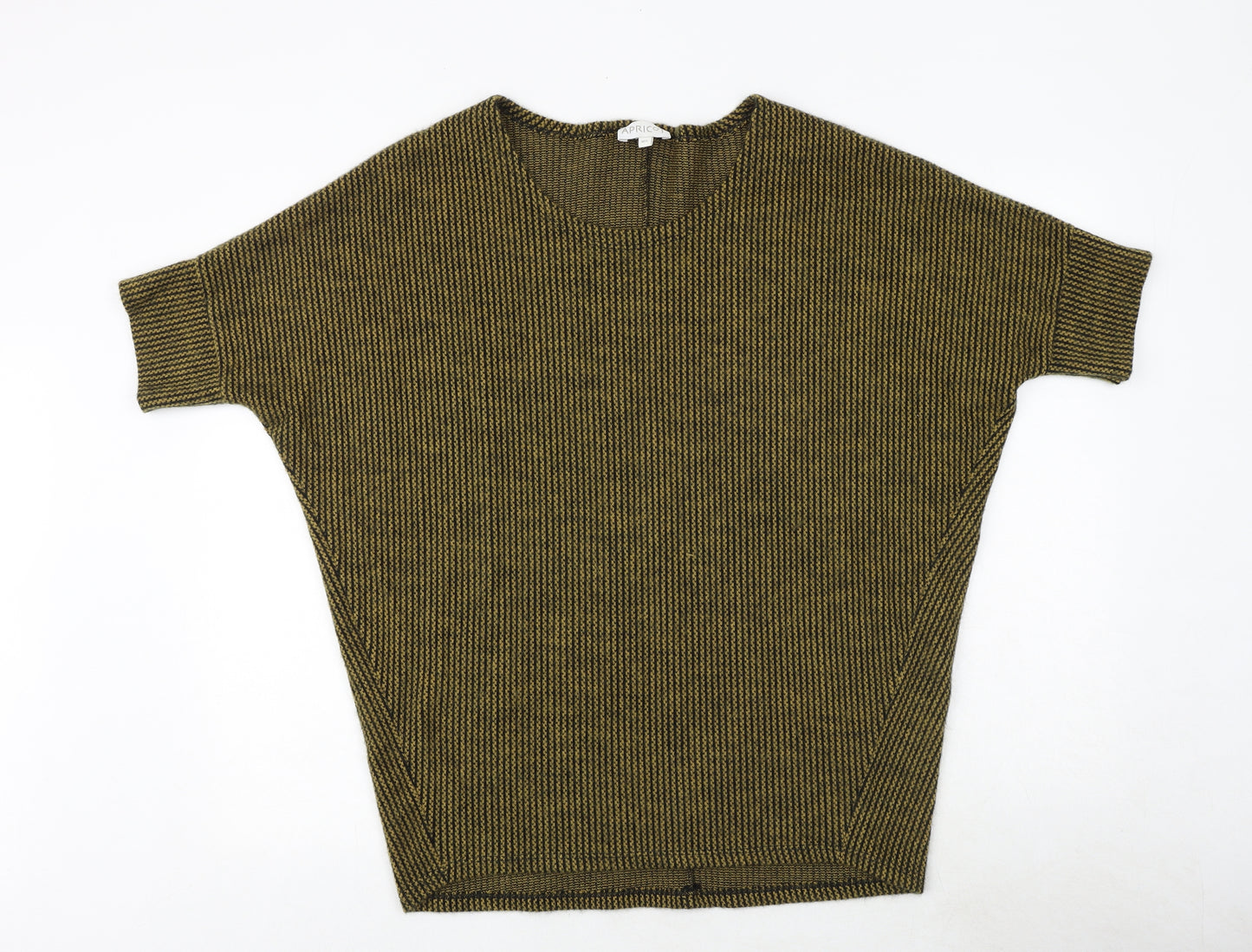 Apricot Womens Yellow Round Neck Polyester Pullover Jumper Size M - Size M/L