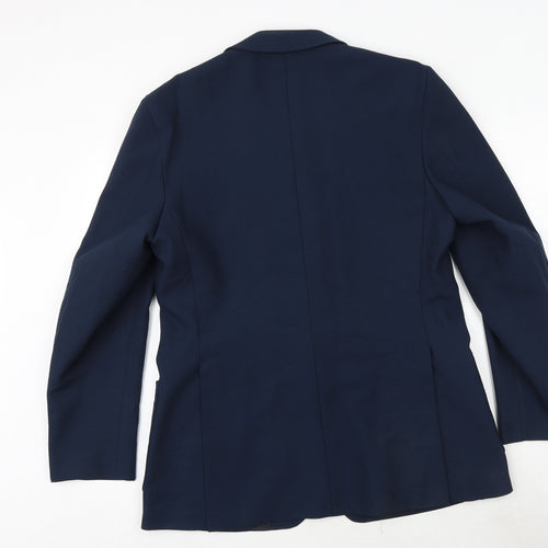 Foster Mens Blue Polyester Jacket Blazer Size 40 Regular