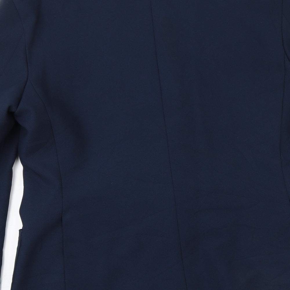 Foster Mens Blue Polyester Jacket Blazer Size 40 Regular