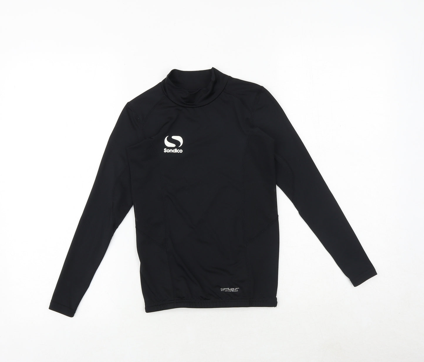 Sondico Boys Black Polyester Pullover T-Shirt Size 9-10 Years Mock Neck Pullover