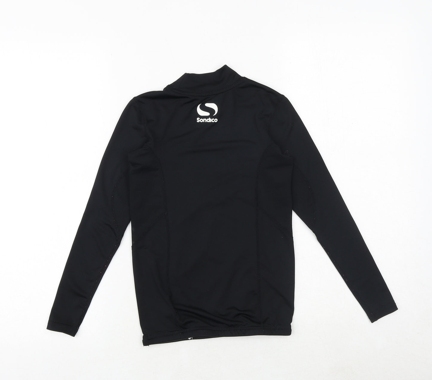 Sondico Boys Black Polyester Pullover T-Shirt Size 9-10 Years Mock Neck Pullover