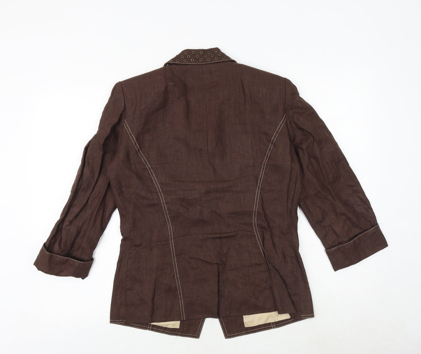 Roman Originals Womens Brown Jacket Blazer Size 12 Button