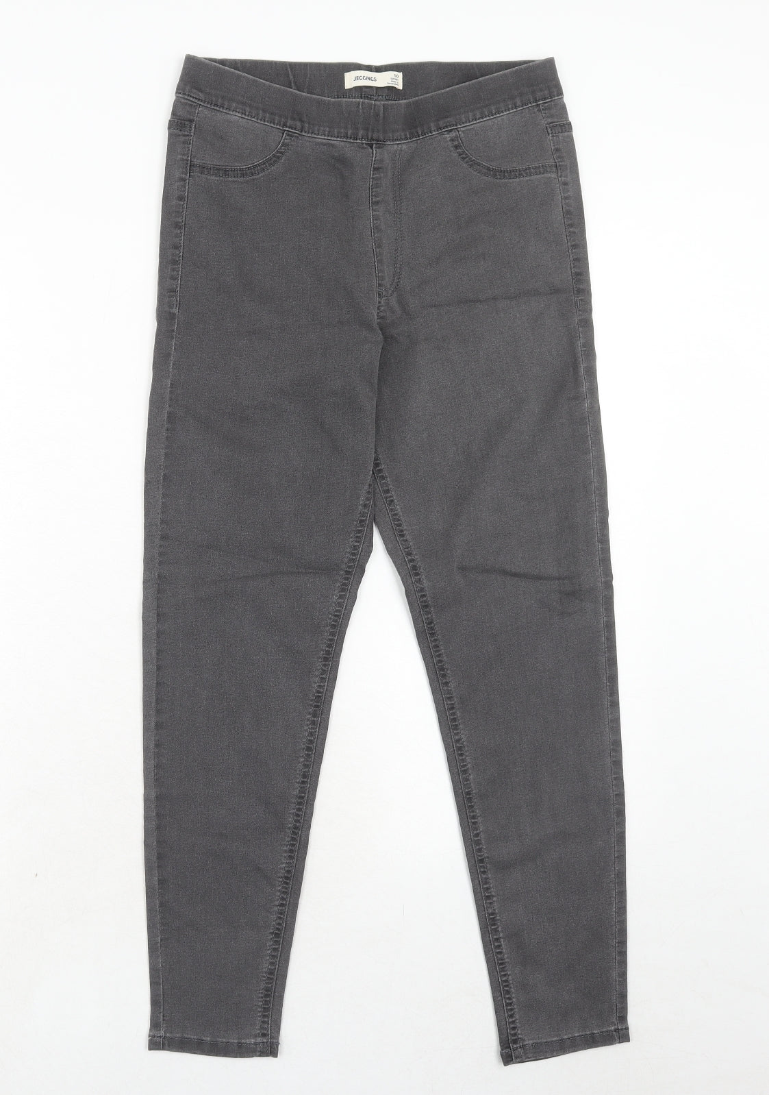 Marks and Spencer Womens Grey Cotton Jegging Jeans Size 10 Regular