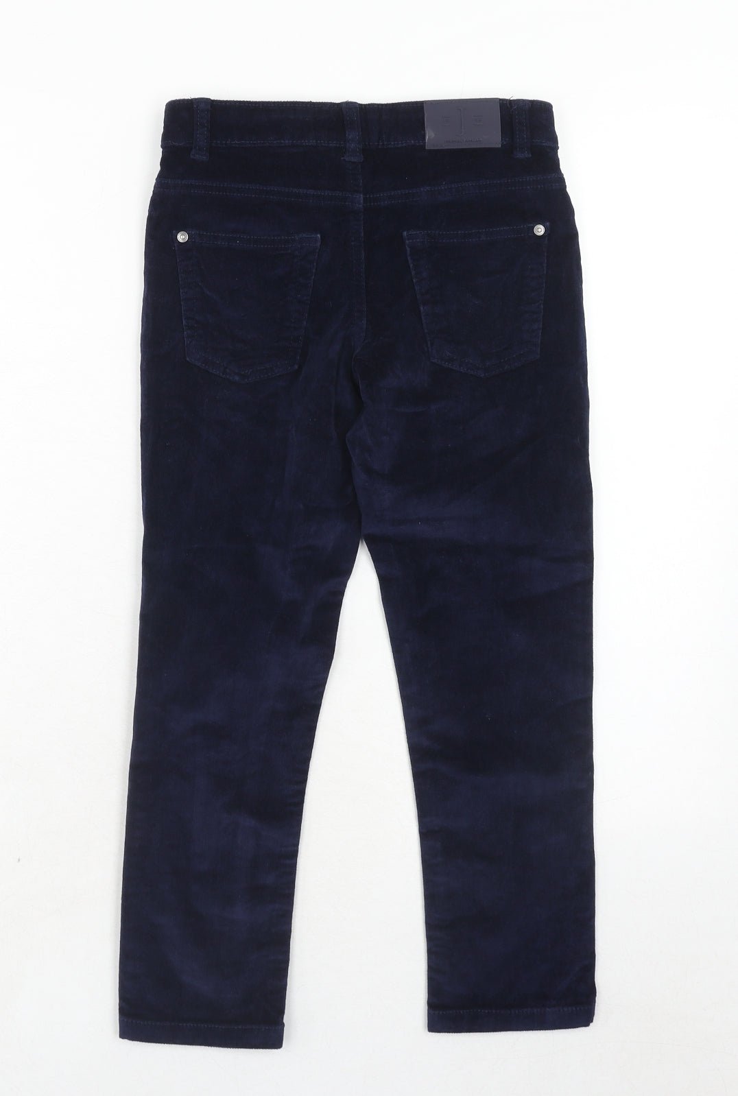 Jasper Conran Boys Blue Cotton Jogger Trousers Size 8 Years Regular Zip