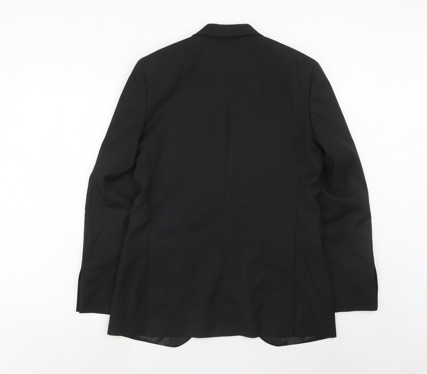 Marks and Spencer Mens Black Polyester Tuxedo Suit Jacket Size 38 Regular