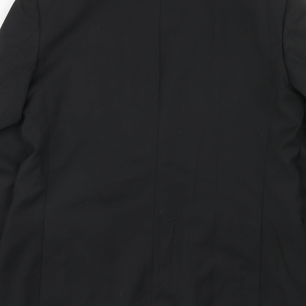 Marks and Spencer Mens Black Polyester Tuxedo Suit Jacket Size 38 Regular