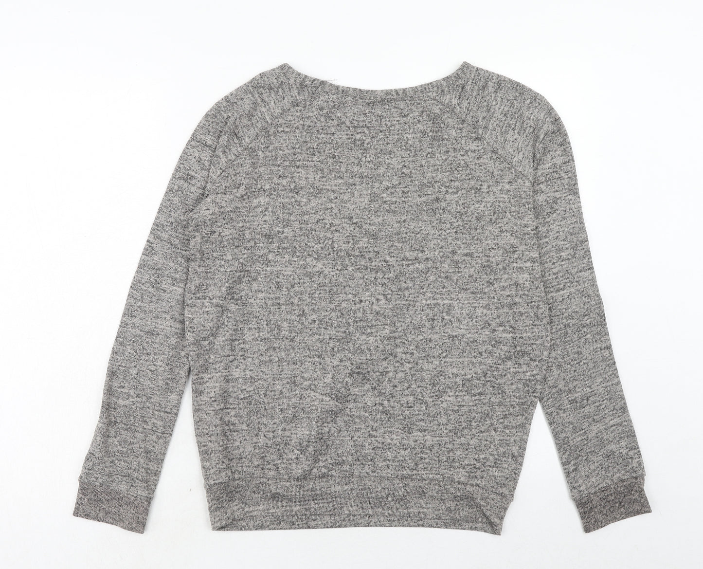 River Island Womens Grey Round Neck Polyester Pullover Jumper Size 8